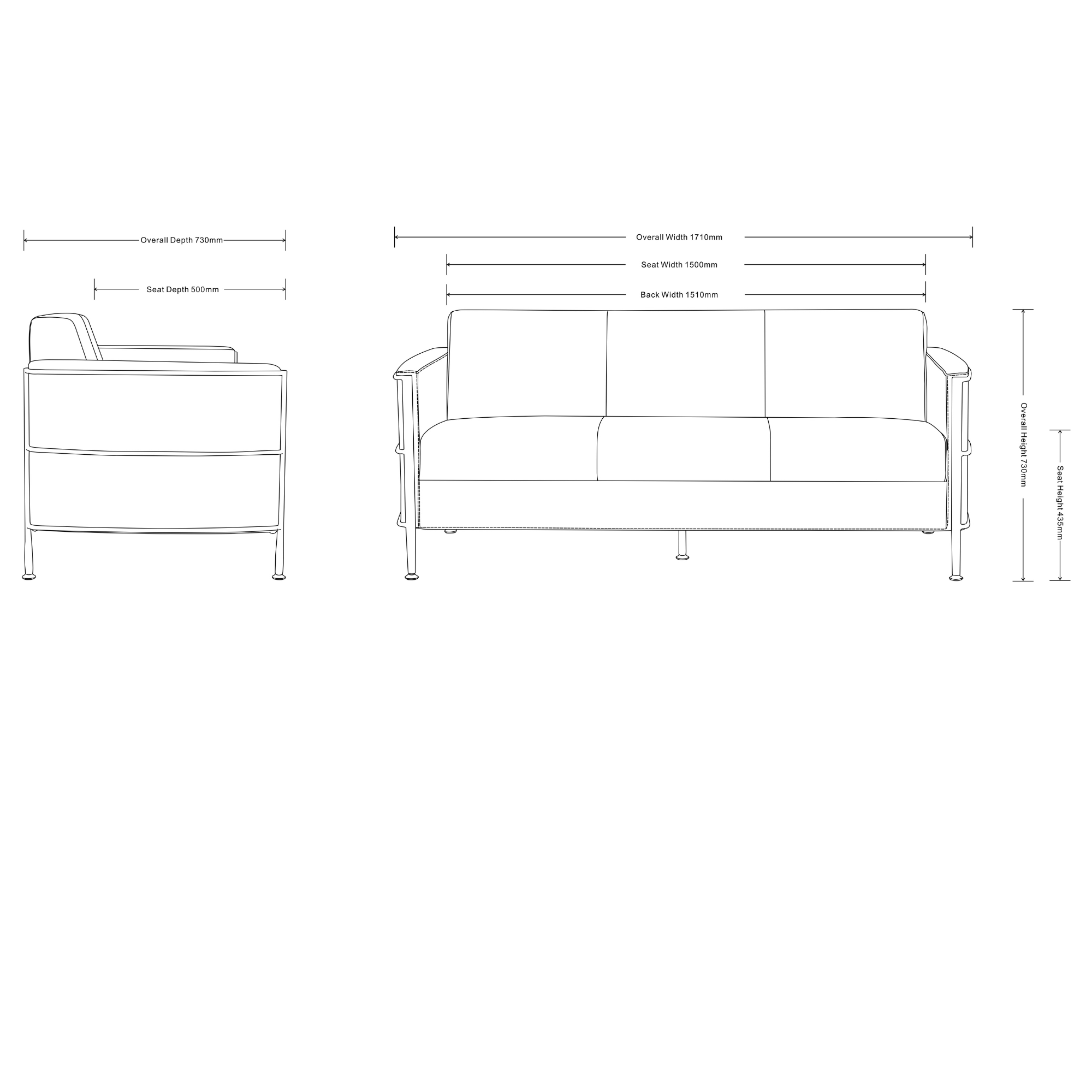 Eclipse 3 Seater Lounge