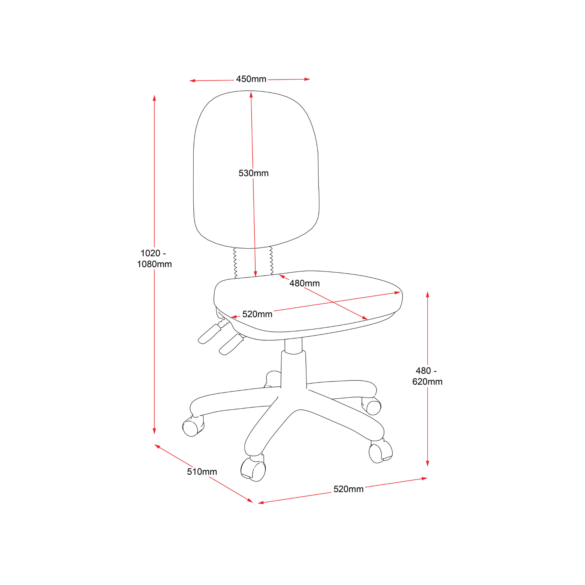EG100CH High Back Operator Chair