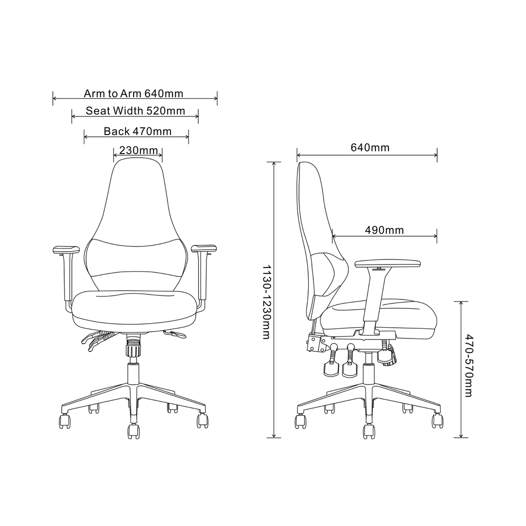 Ergora Medium Back Posture Chair
