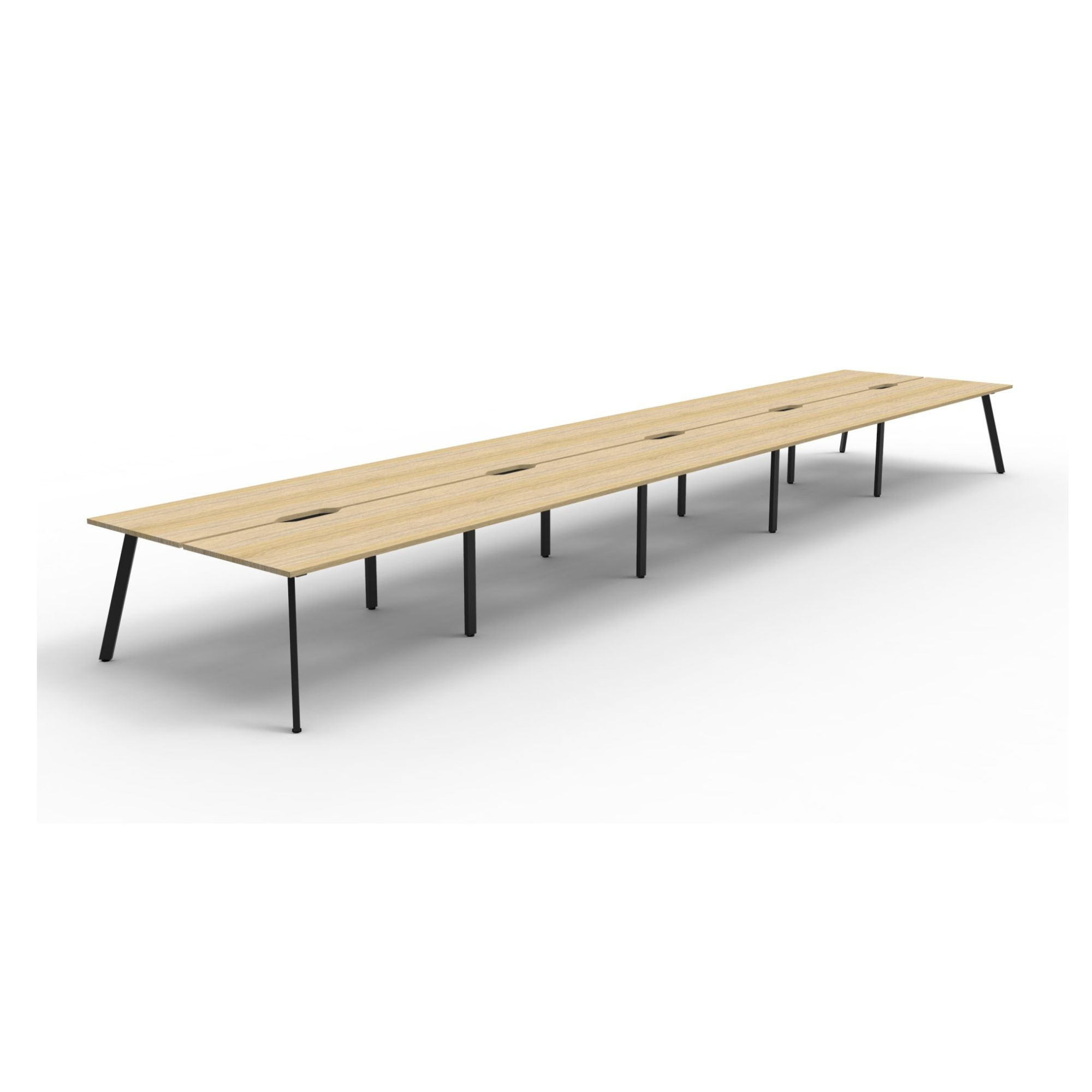 Deluxe Eternity Leg 10 Person Back To Back Workstation
