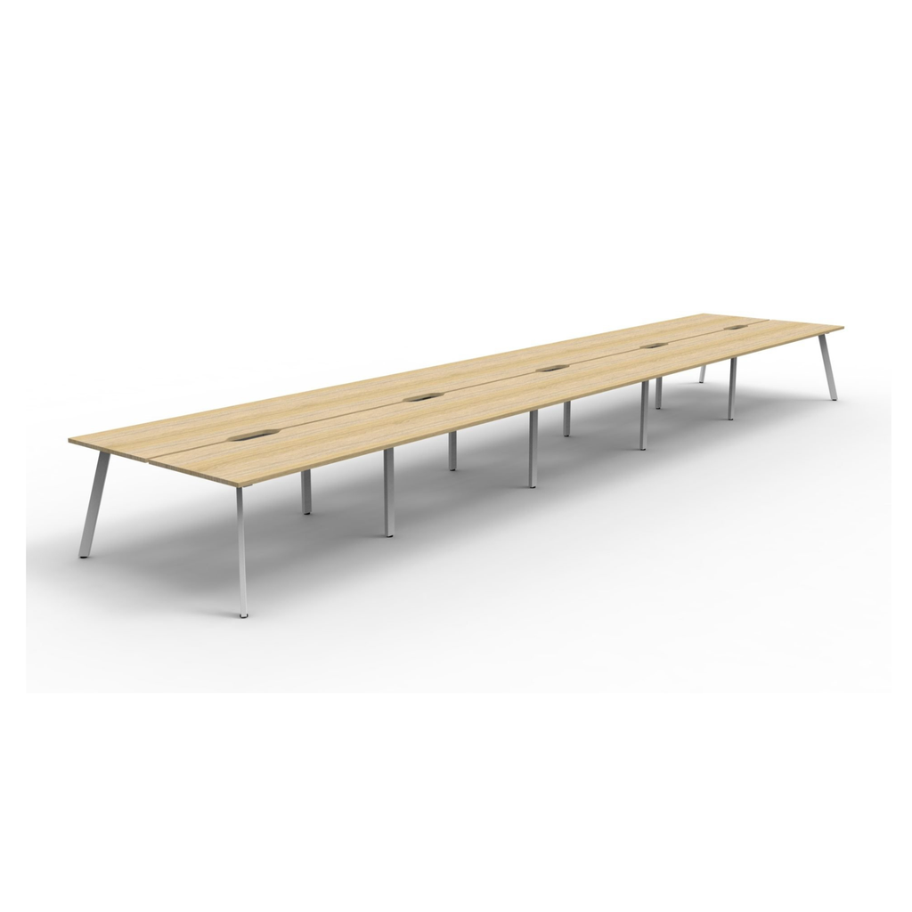 Deluxe Eternity Leg 10 Person Back To Back Workstation