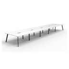 Deluxe Eternity Leg 10 Person Back To Back Workstation