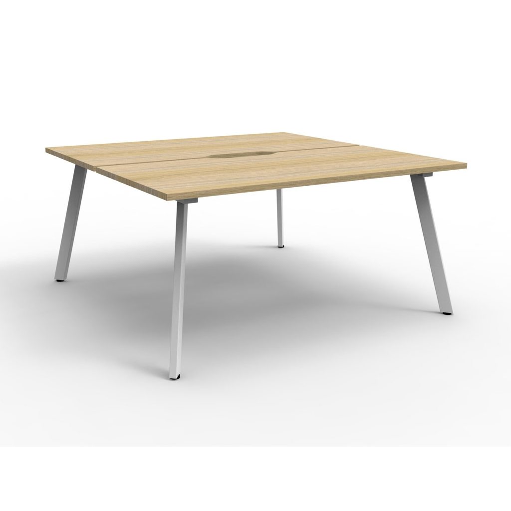 Deluxe Eternity Leg 2 Person Back To Back Workstation