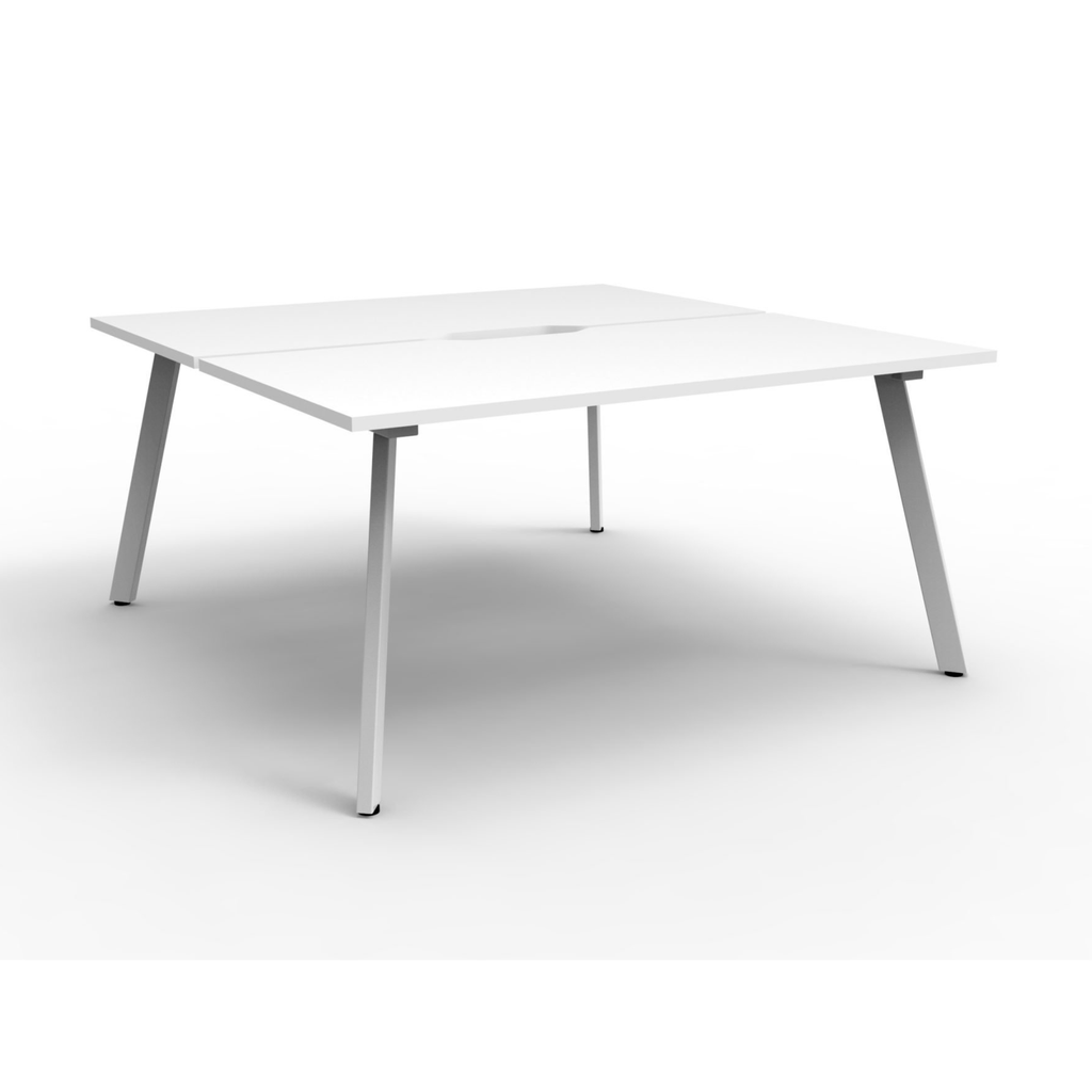 Deluxe Eternity Leg 2 Person Back To Back Workstation