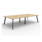 Deluxe Eternity Leg 4 Person Back To Back Workstation