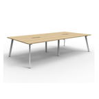 Deluxe Eternity Leg 4 Person Back To Back Workstation