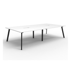 Deluxe Eternity Leg 4 Person Back To Back Workstation