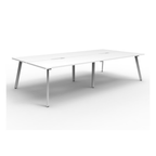 Deluxe Eternity Leg 4 Person Back To Back Workstation