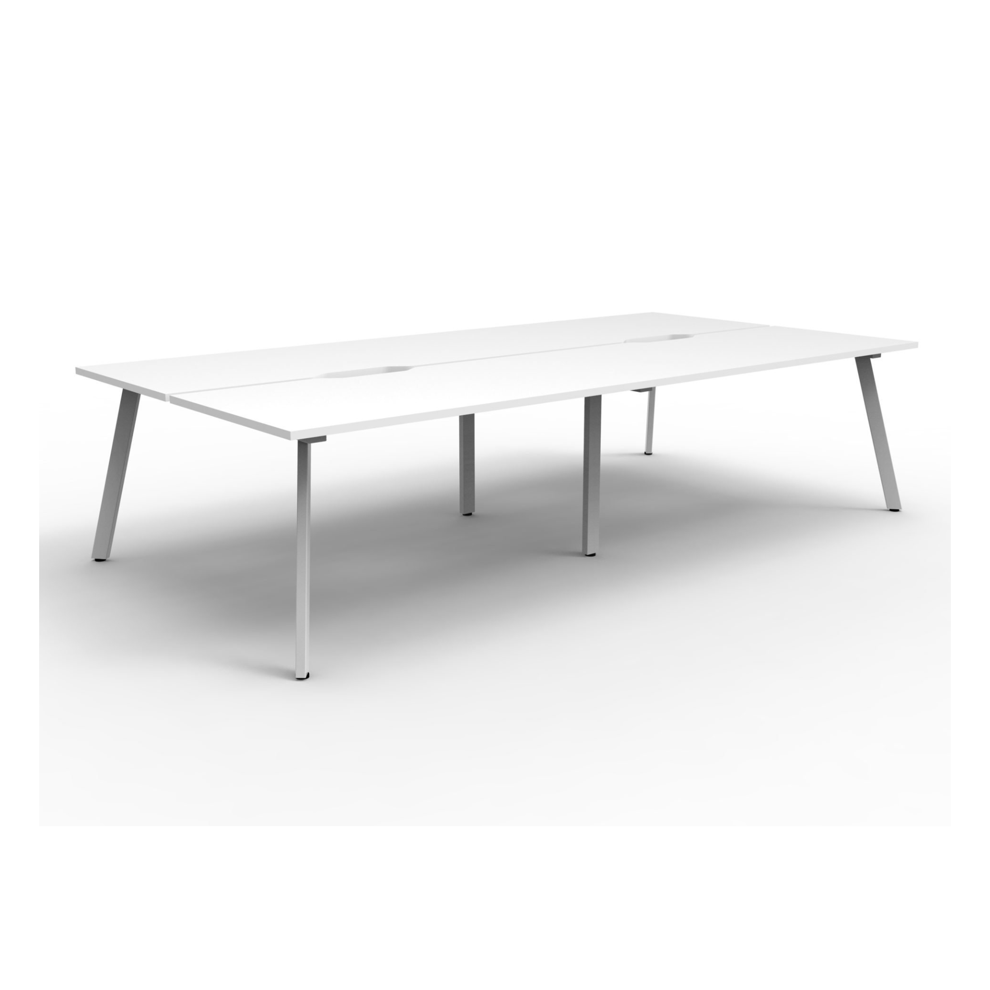 Deluxe Eternity Leg 4 Person Back To Back Workstation