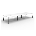 Deluxe Eternity Leg 6 Person Back To Back Workstation