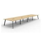 Deluxe Eternity Leg 8 Person Back To Back Workstation