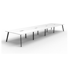 Deluxe Eternity Leg 8 Person Back To Back Workstation