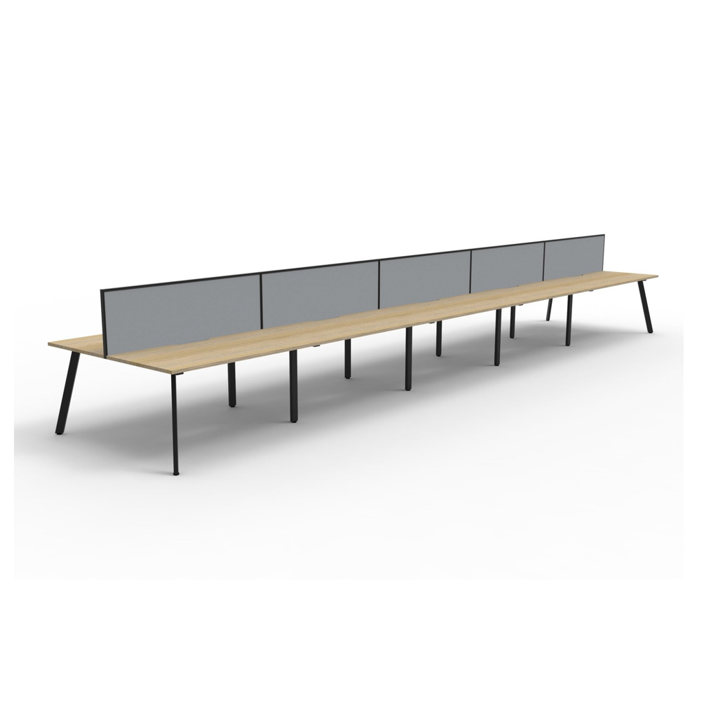 Deluxe Eternity Leg 10 Person Back To Back Workstation