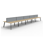 Deluxe Eternity Leg 10 Person Back To Back Workstation