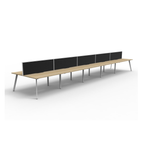 Deluxe Eternity Leg 10 Person Back To Back Workstation