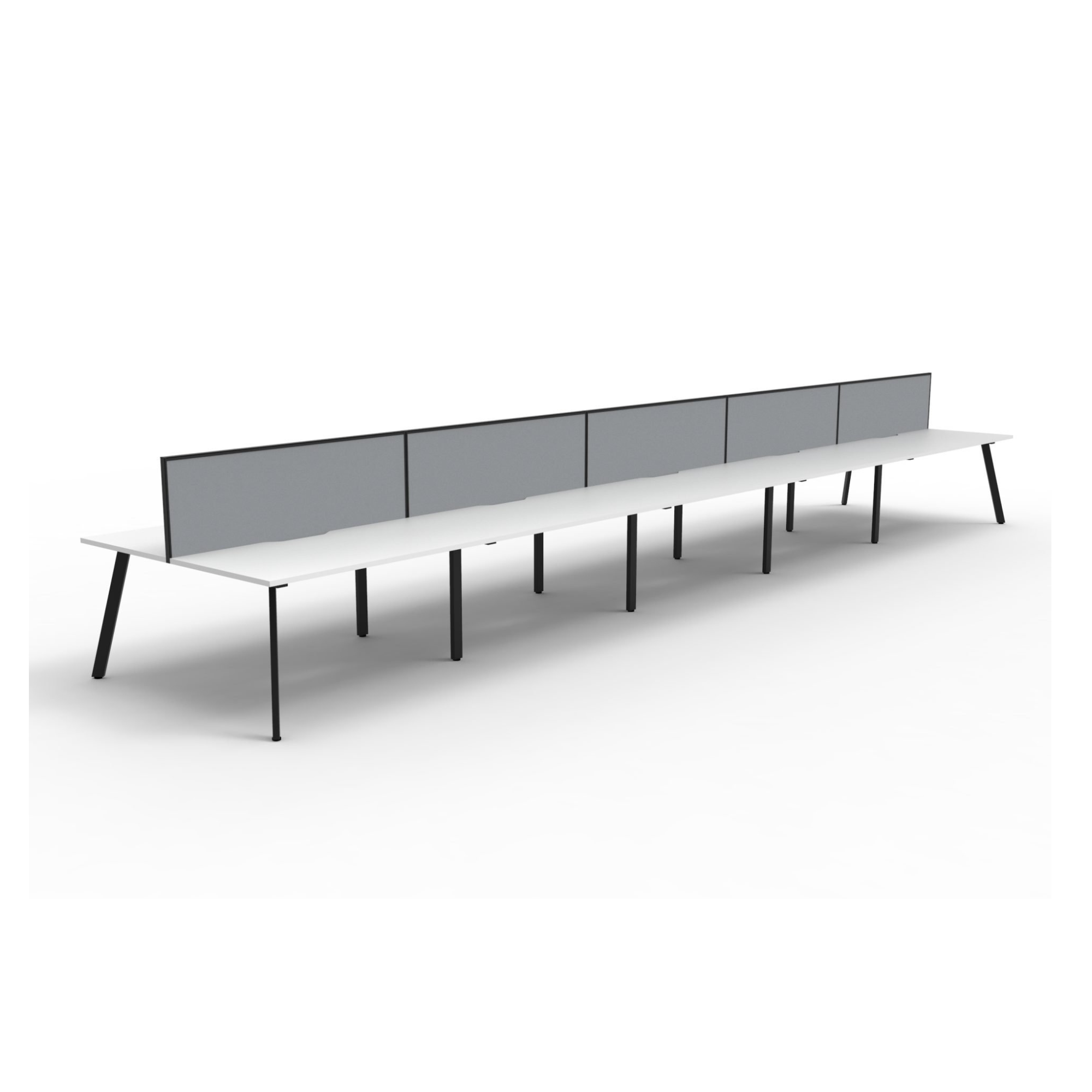 Deluxe Eternity Leg 10 Person Back To Back Workstation