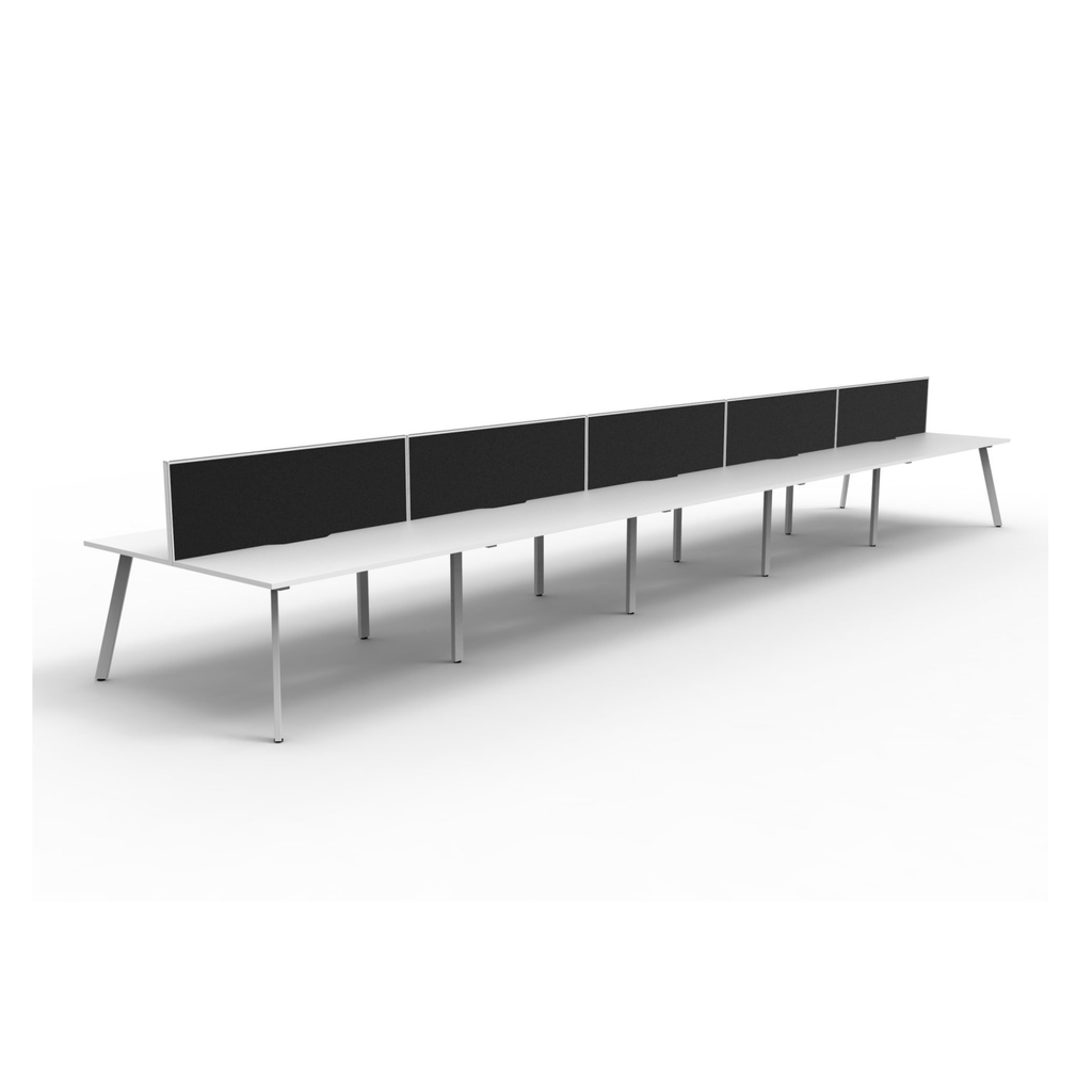 Deluxe Eternity Leg 10 Person Back To Back Workstation