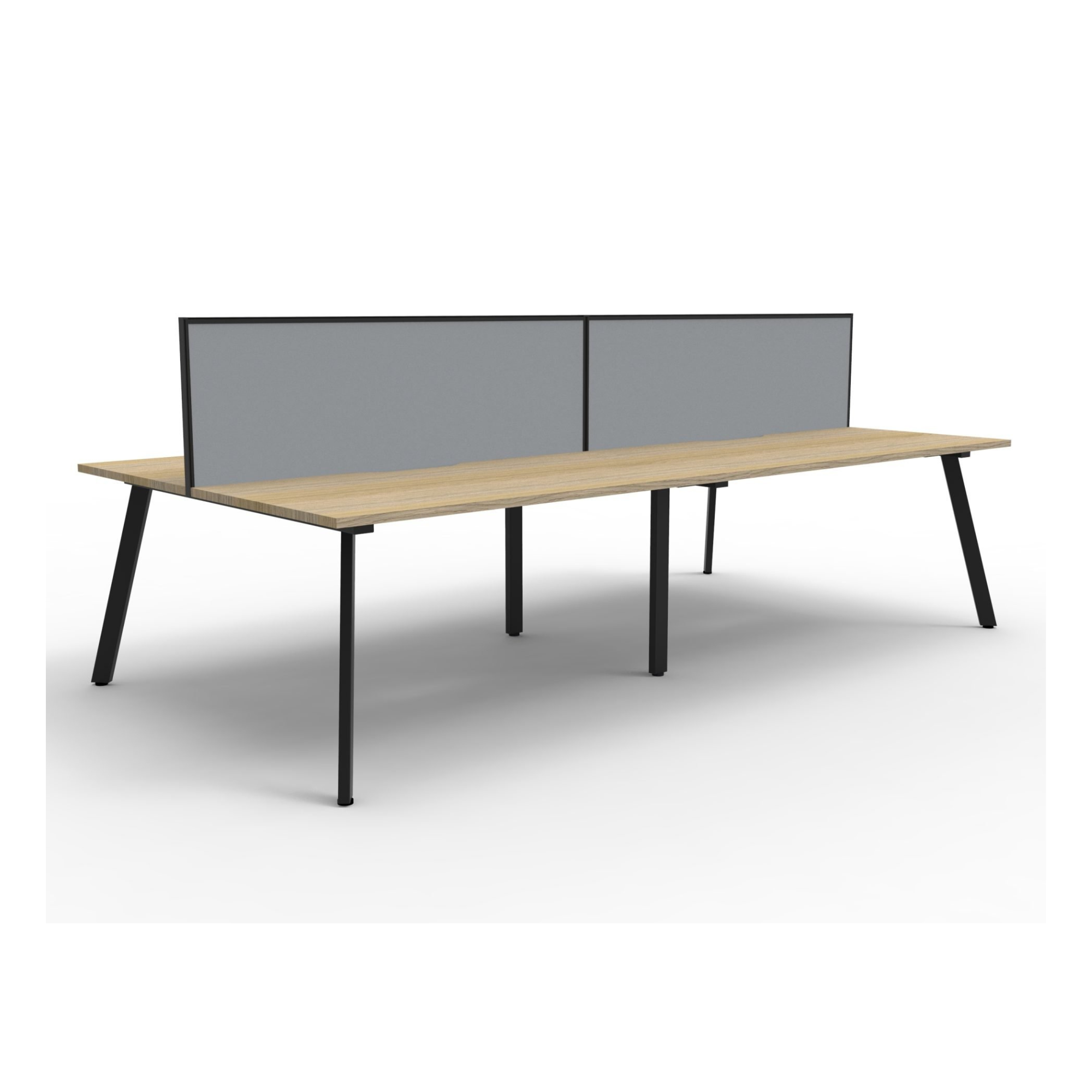 Deluxe Eternity Leg 4 Person Back To Back Workstation