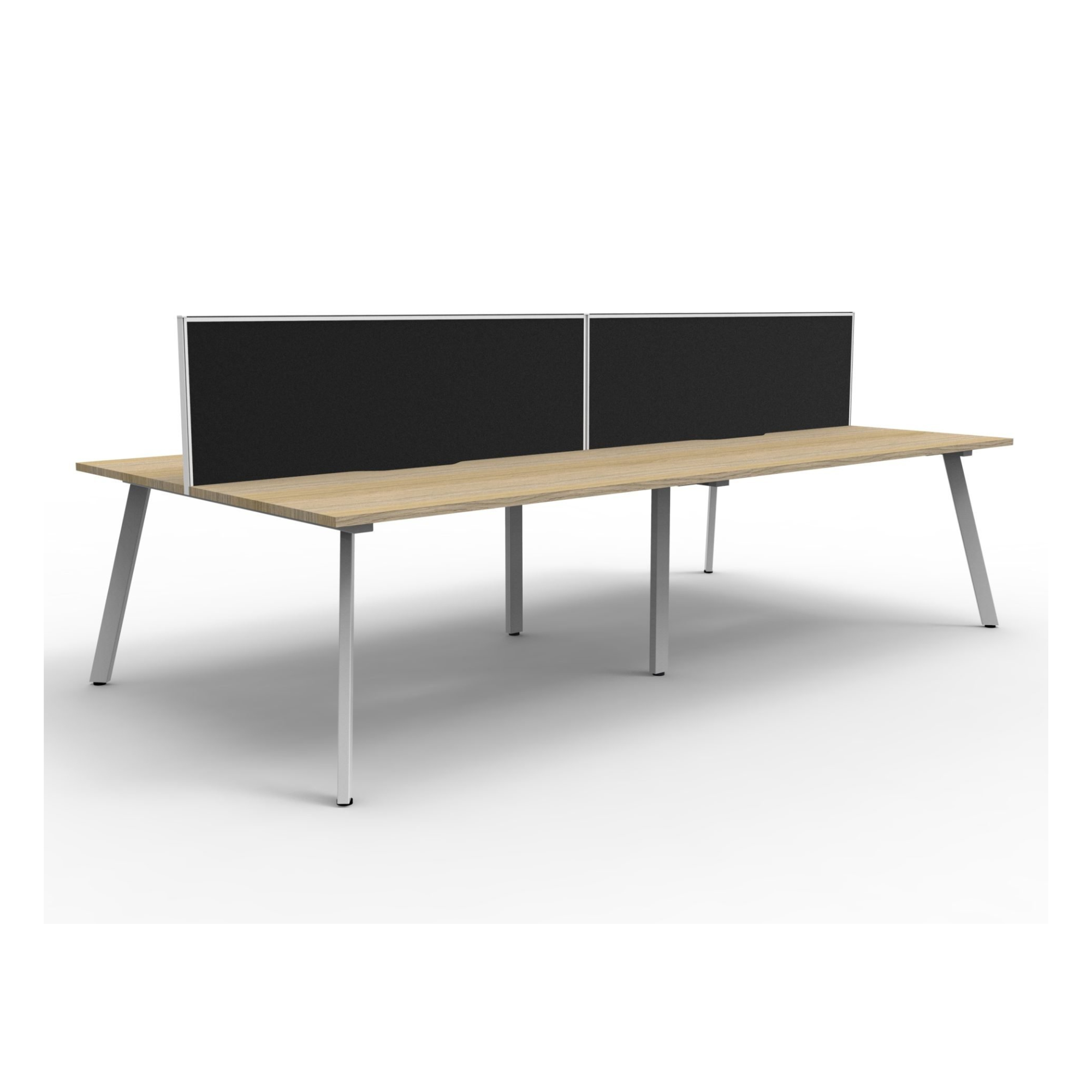 Deluxe Eternity Leg 4 Person Back To Back Workstation