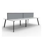 Deluxe Eternity Leg 4 Person Back To Back Workstation