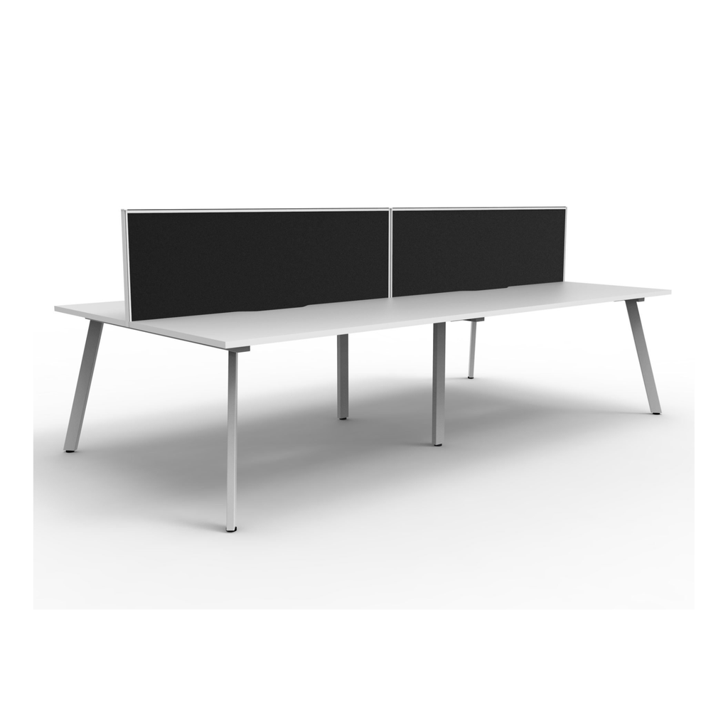 Deluxe Eternity Leg 4 Person Back To Back Workstation