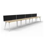 Deluxe Eternity Leg 4 Person Inline Workstation