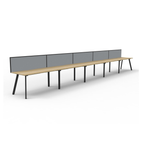 Deluxe Eternity Leg 5 Person Inline Workstation