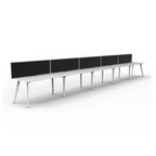 Deluxe Eternity Leg 5 Person Inline Workstation