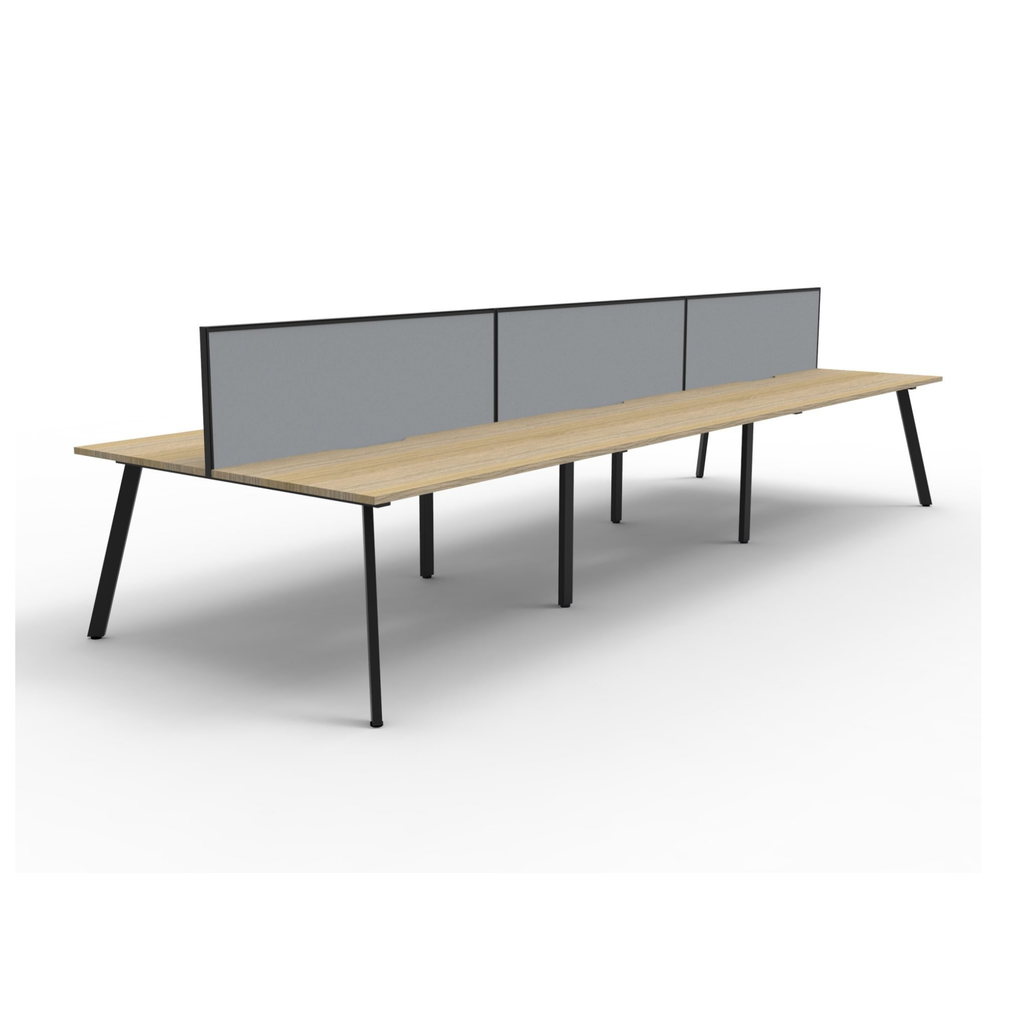 Deluxe Eternity Leg 6 Person Back To Back Workstation