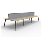 Deluxe Eternity Leg 6 Person Back To Back Workstation