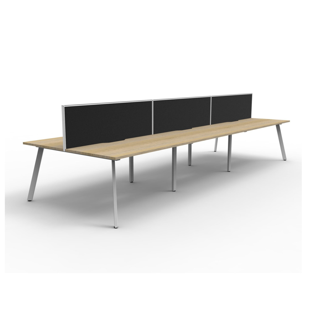Deluxe Eternity Leg 6 Person Back To Back Workstation