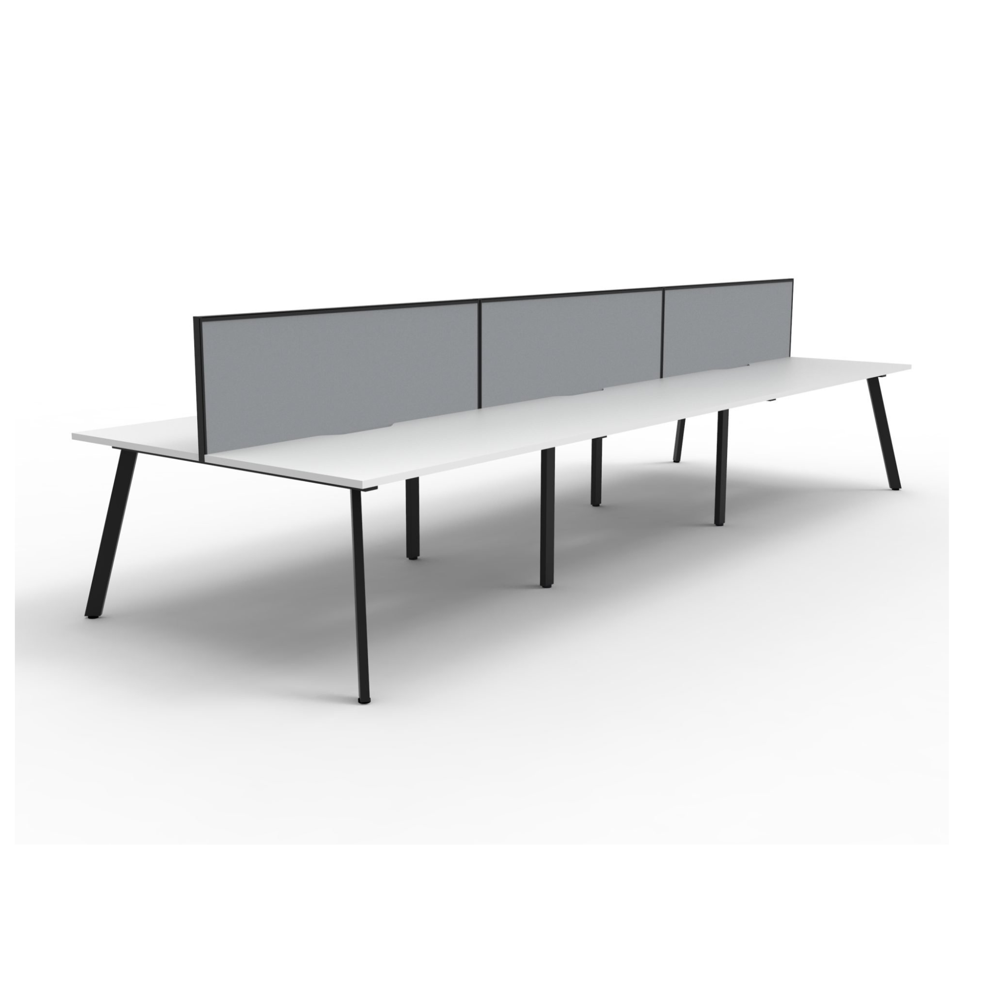 Deluxe Eternity Leg 6 Person Back To Back Workstation