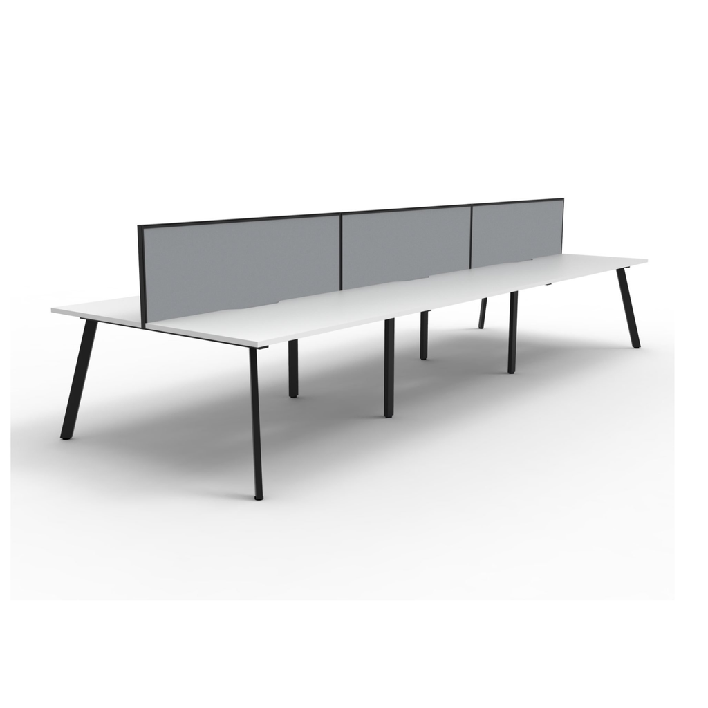 Deluxe Eternity Leg 6 Person Back To Back Workstation
