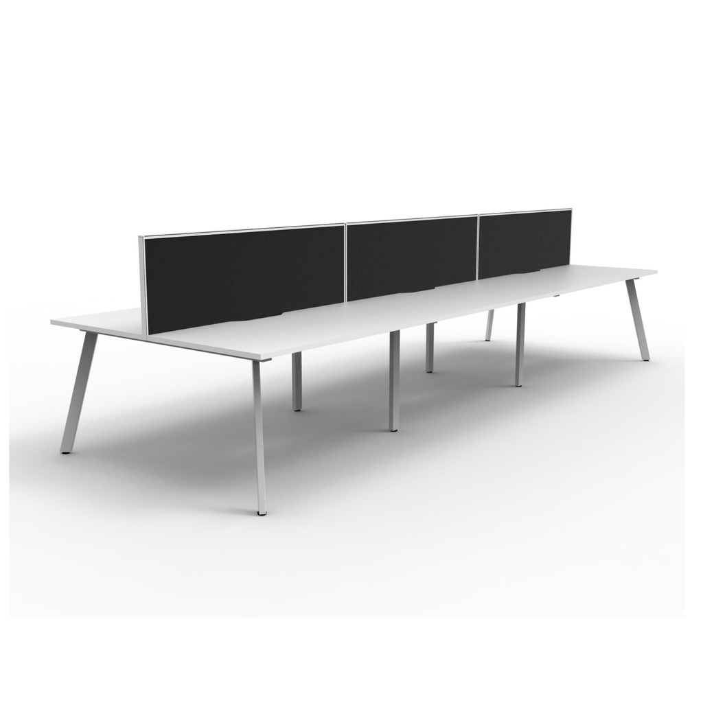 Deluxe Eternity Leg 6 Person Back To Back Workstation
