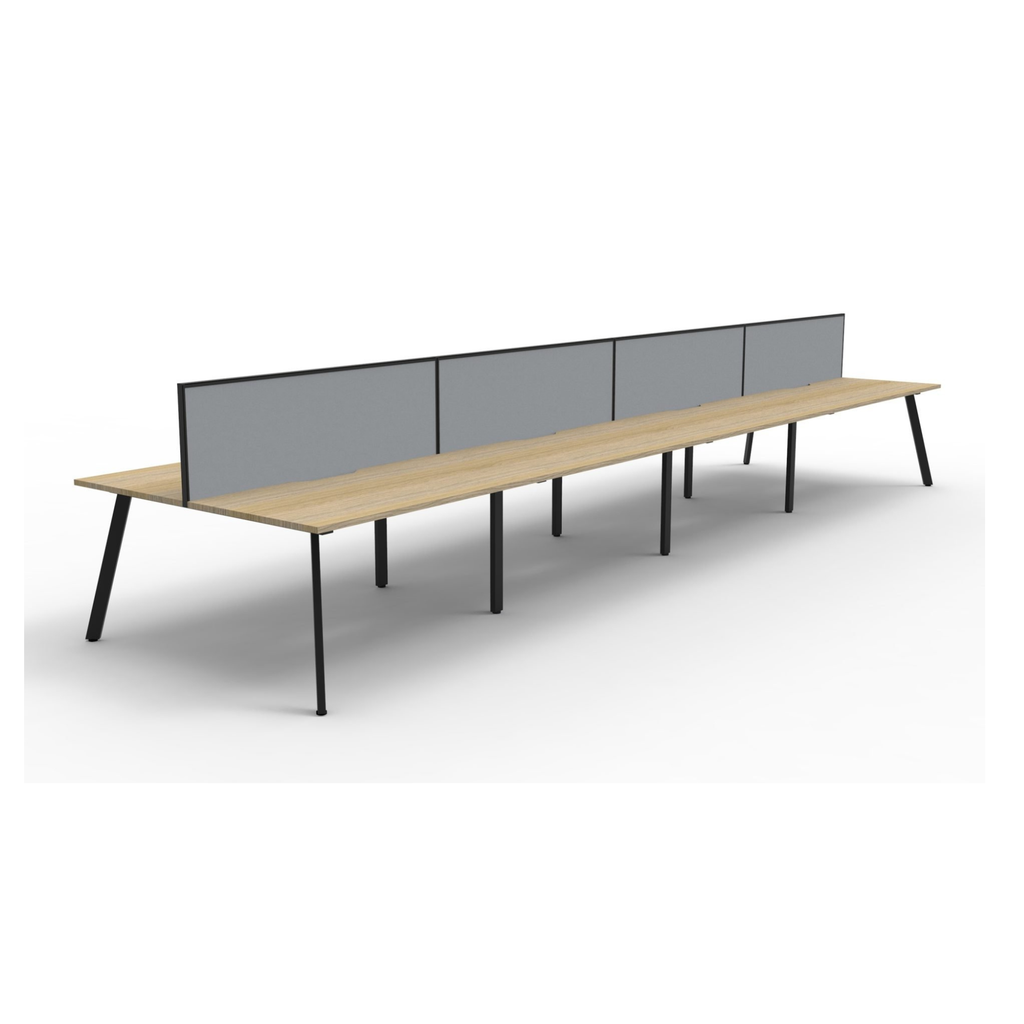 Deluxe Eternity Leg 8 Person Back To Back Workstation