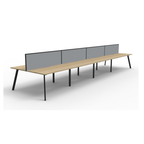 Deluxe Eternity Leg 8 Person Back To Back Workstation