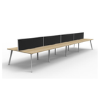 Deluxe Eternity Leg 8 Person Back To Back Workstation