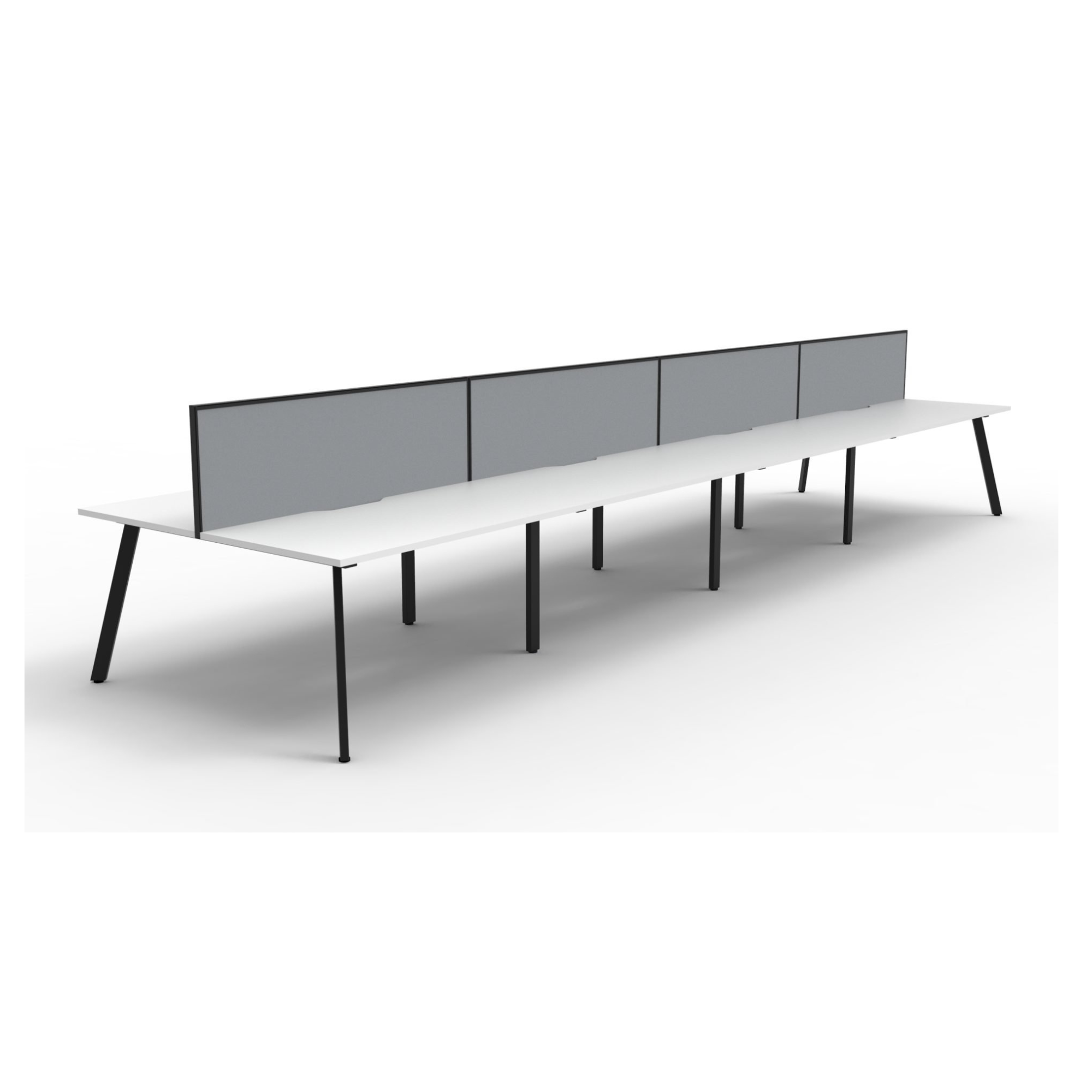 Deluxe Eternity Leg 8 Person Back To Back Workstation