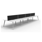 Deluxe Eternity Leg 8 Person Back To Back Workstation