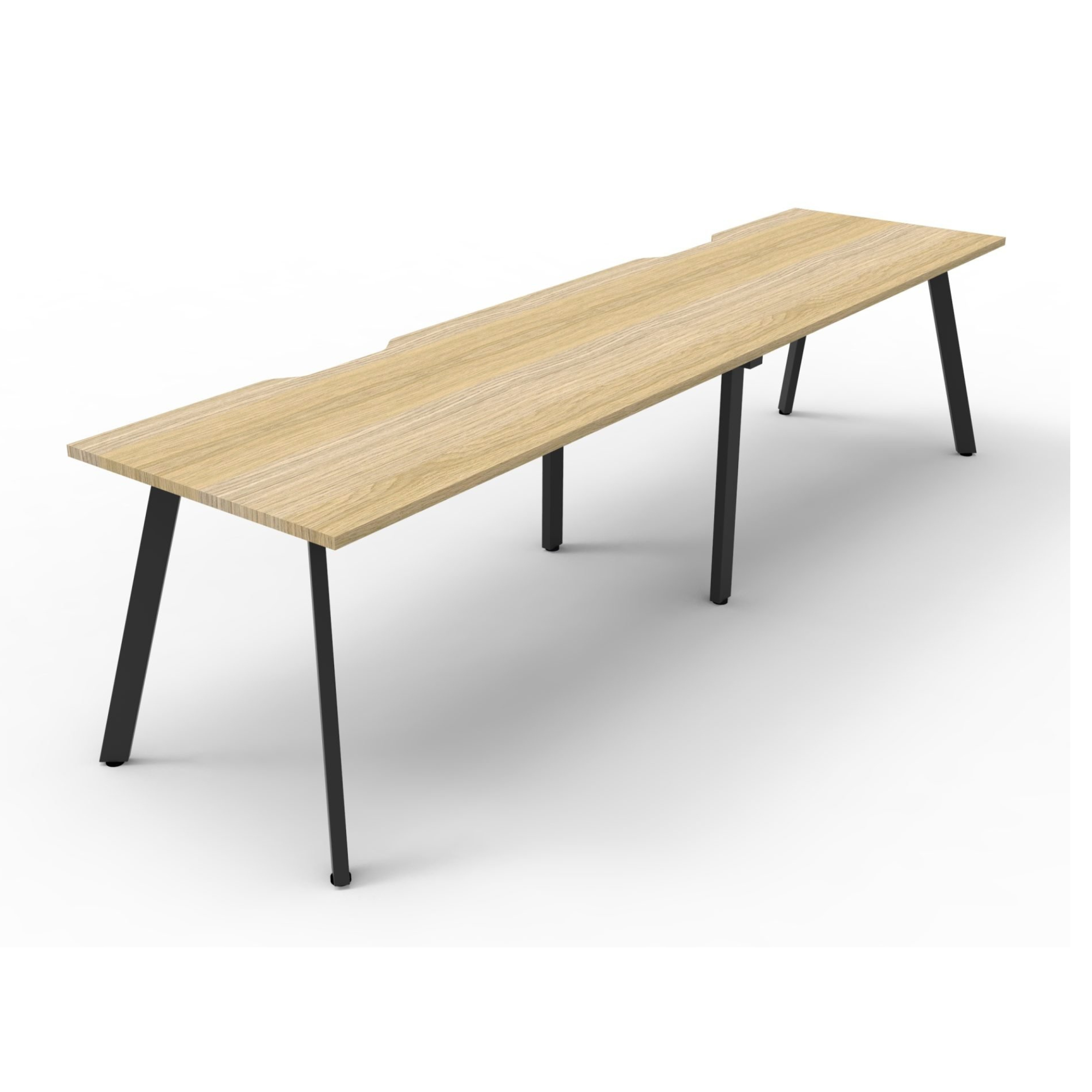 Deluxe Eternity Leg 2 Person Inline Workstation