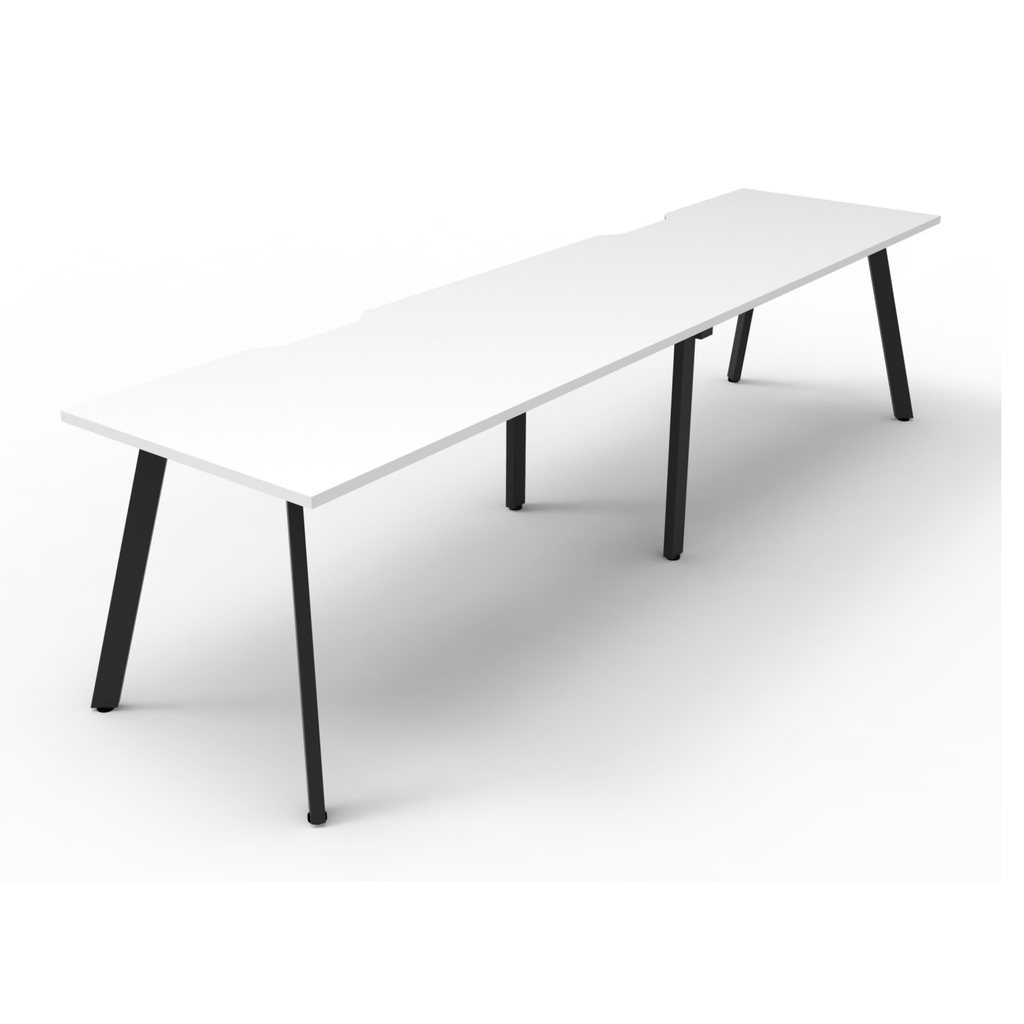 Deluxe Eternity Leg 2 Person Inline Workstation