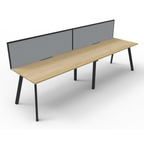 Deluxe Eternity Leg 2 Person Inline Workstation