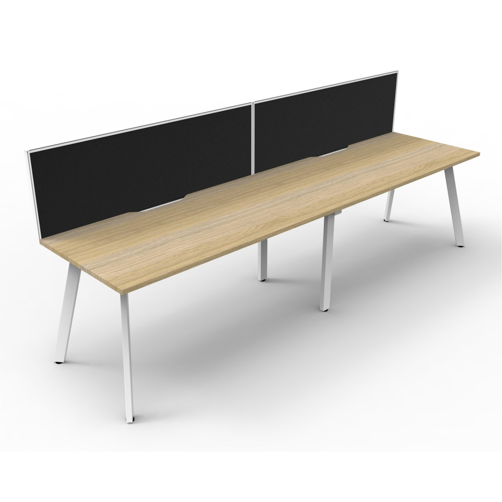 Deluxe Eternity Leg 2 Person Inline Workstation