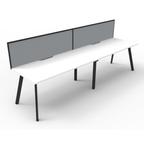 Deluxe Eternity Leg 2 Person Inline Workstation