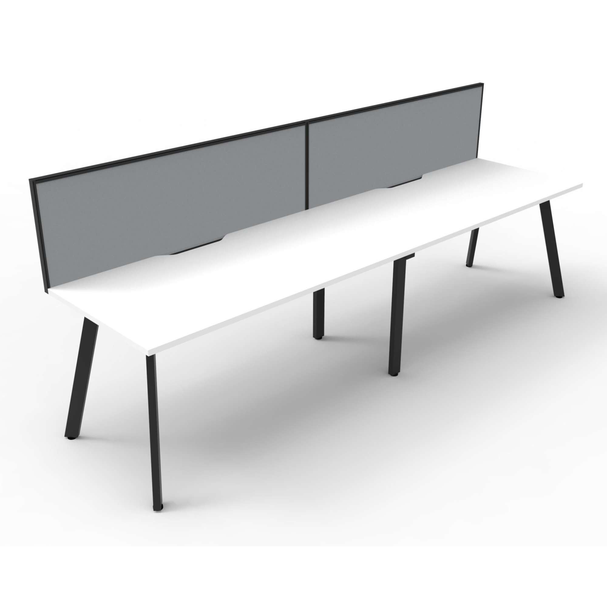 Deluxe Eternity Leg 2 Person Inline Workstation