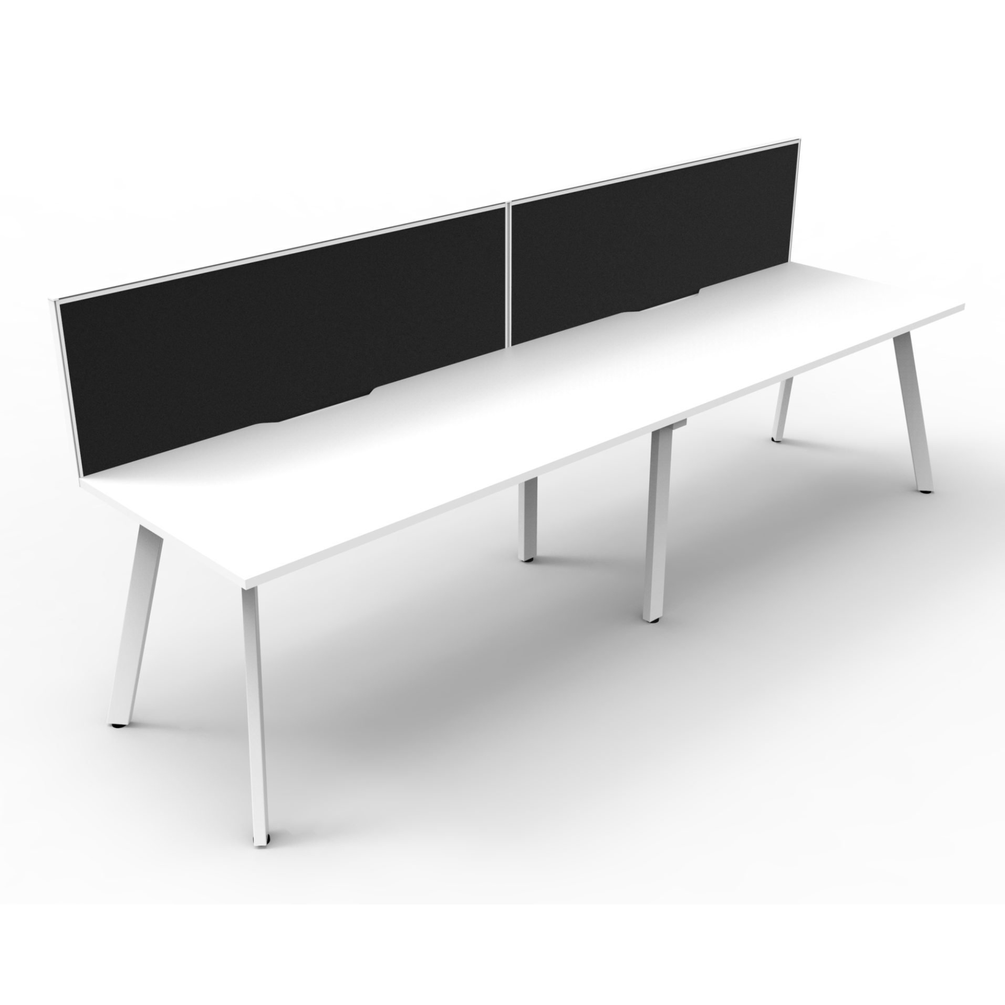 Deluxe Eternity Leg 2 Person Inline Workstation