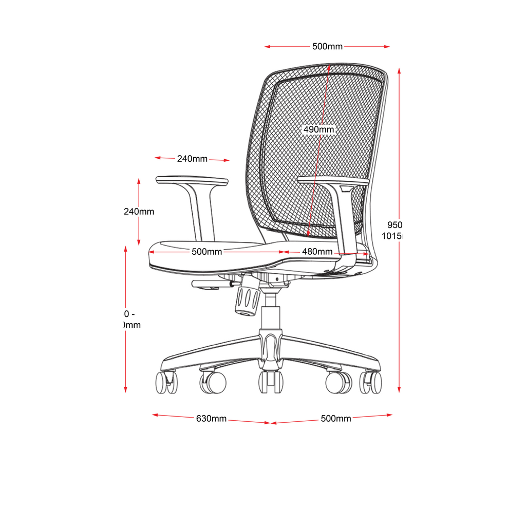 Hartley Task Medium Mesh Back Chair