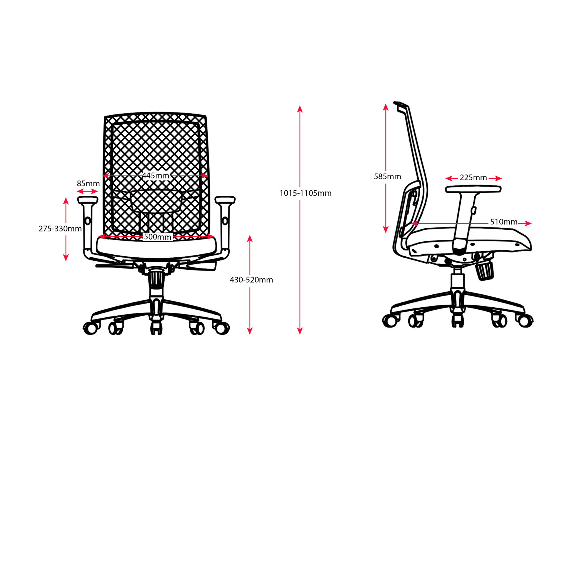 KAL Task High Back Promesh Chair