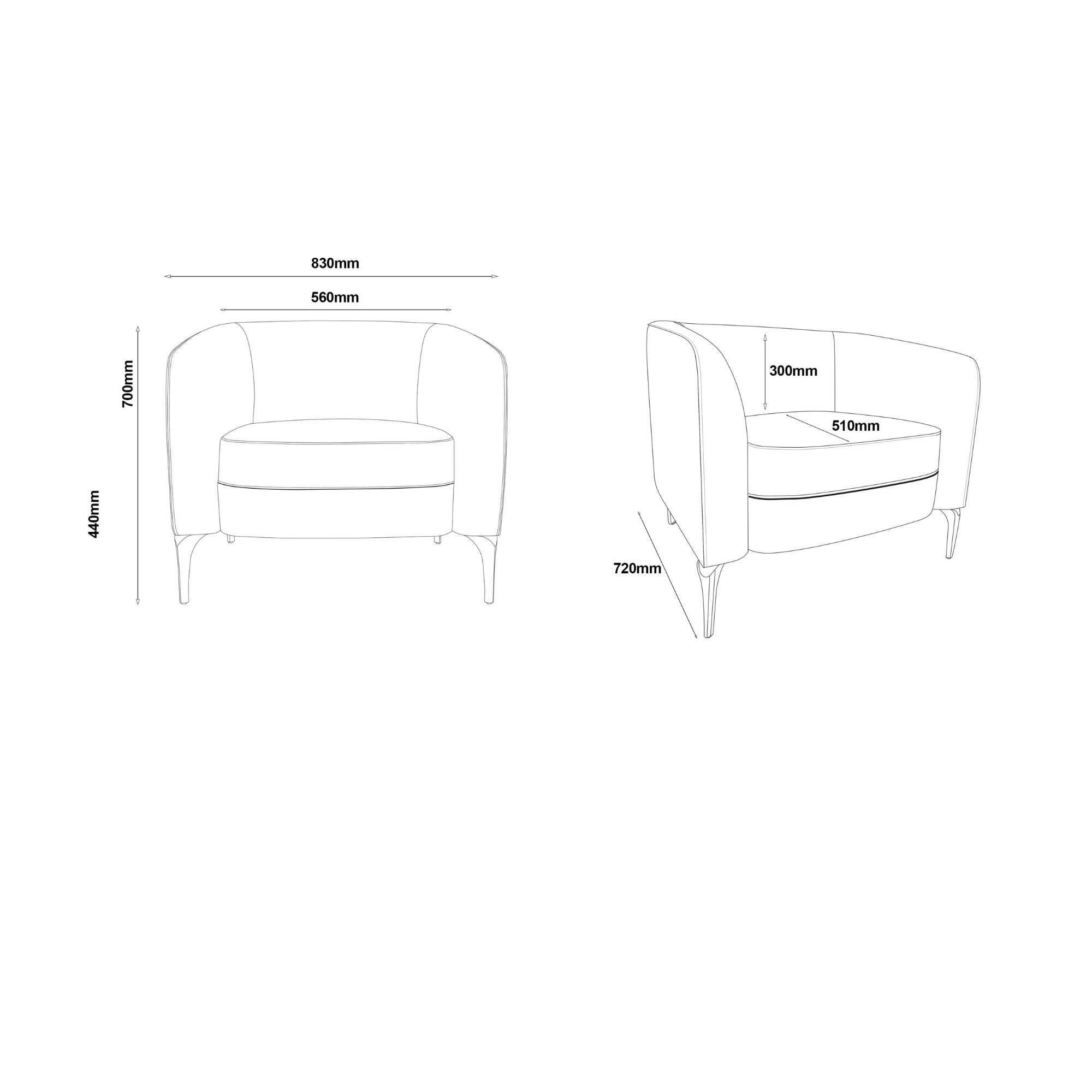 Liso 1 Seater Lounge