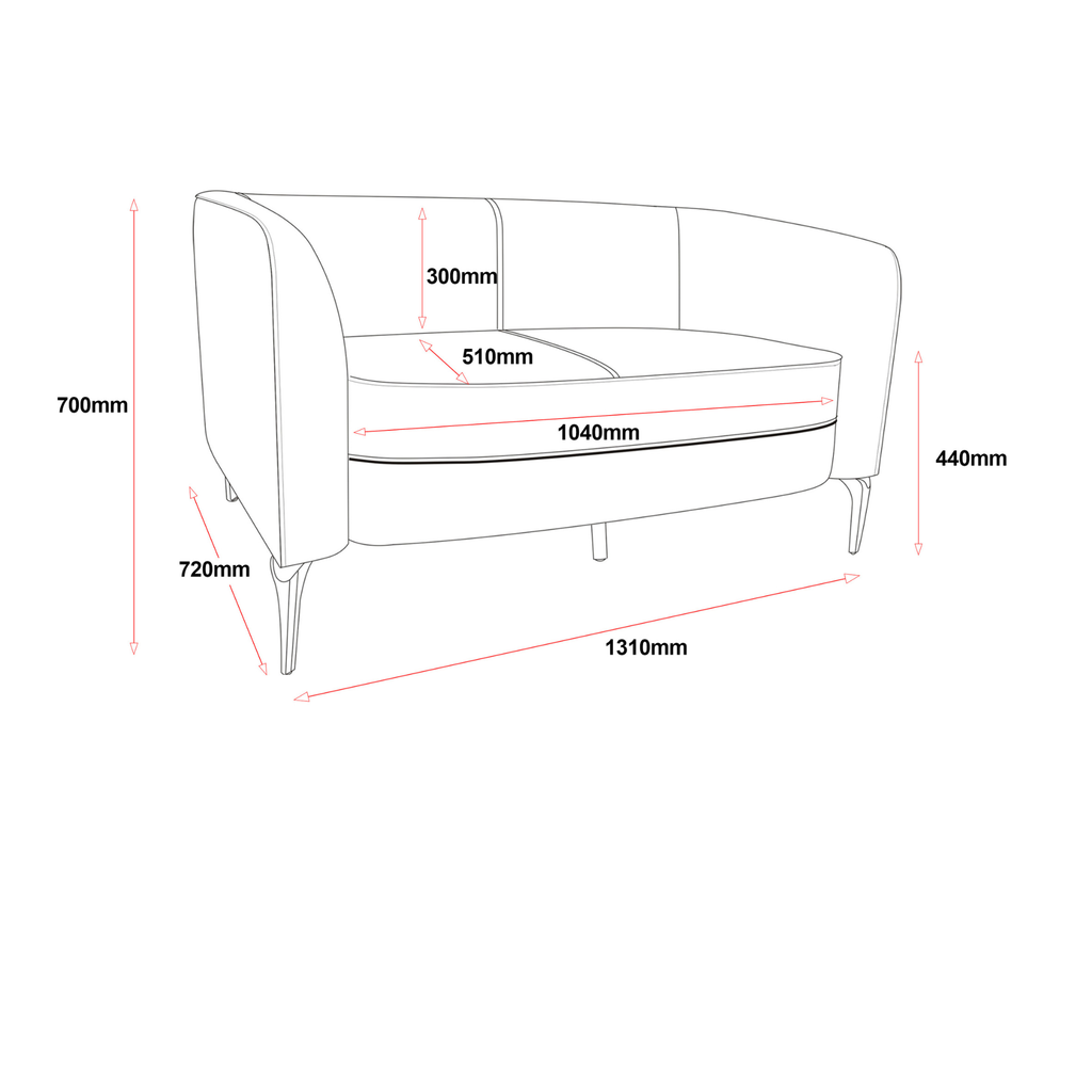 Liso 2 Seater Lounge